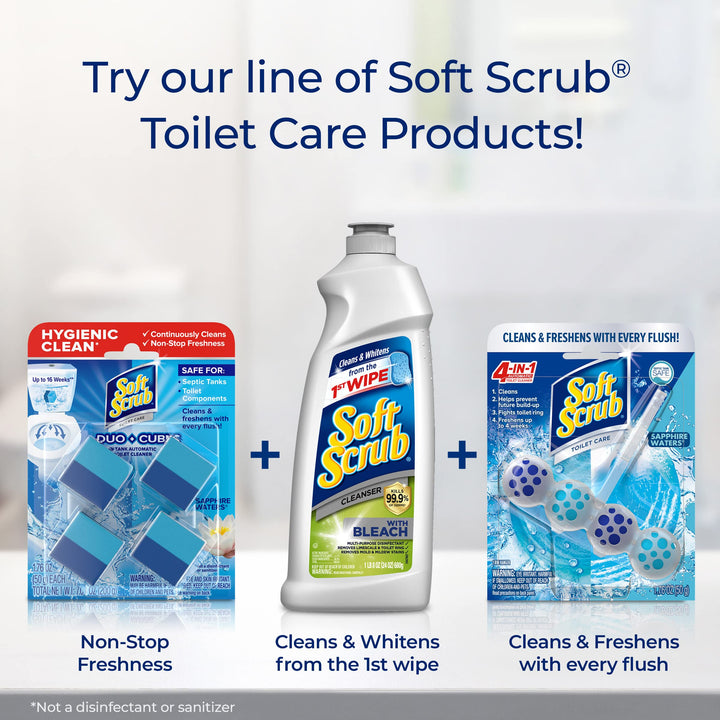 Soft Scrub In-Tank Toilet Cleaner Duo-Cubes, Sapphire W