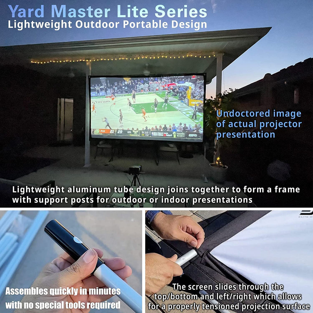 Elite Screens Yard Master Lite, 125-inch Outdoor Projec