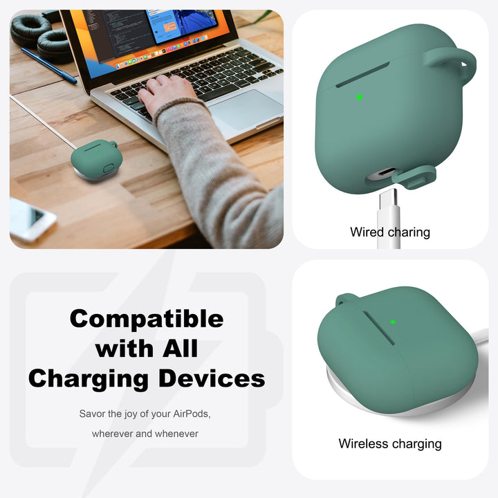 R-fun Compatible with AirPods 3 Case Cover, Silicone Pr