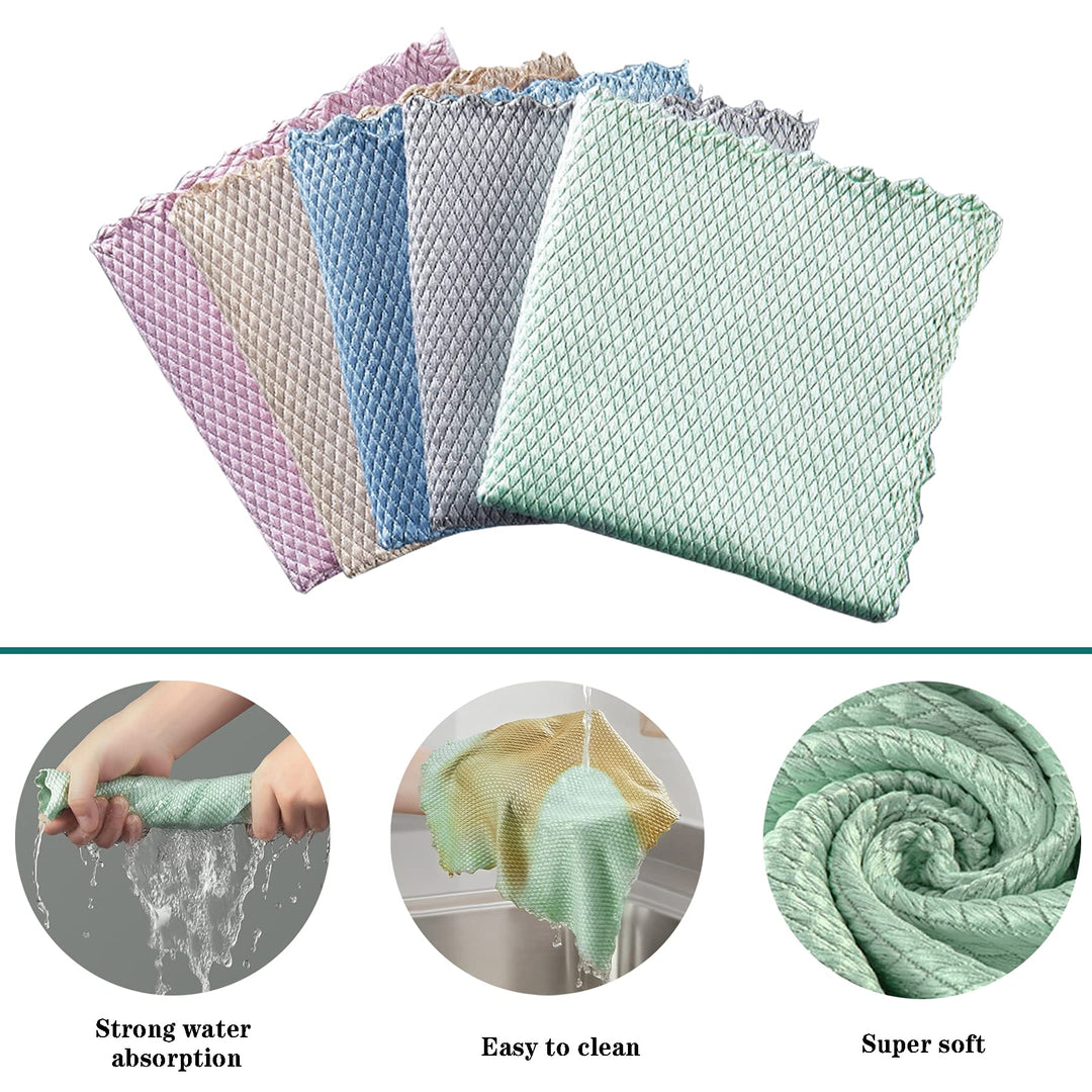 DyPinYise Fish Scale Microfiber Polishing Cleaning Clot