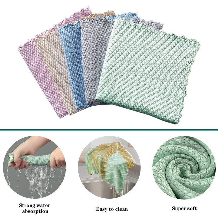 DyPinYise Fish Scale Microfiber Polishing Cleaning Clot