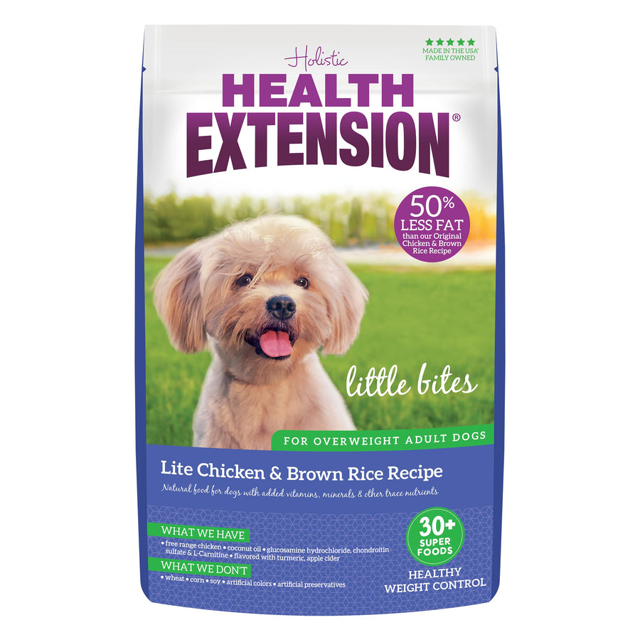 Little Bites Lite Chicken & Brown Rice Dry Dog Food (4 lb / 1.8 Kg) - Natural with Probiotics and Superfoods for Overweight Adult Dogs.