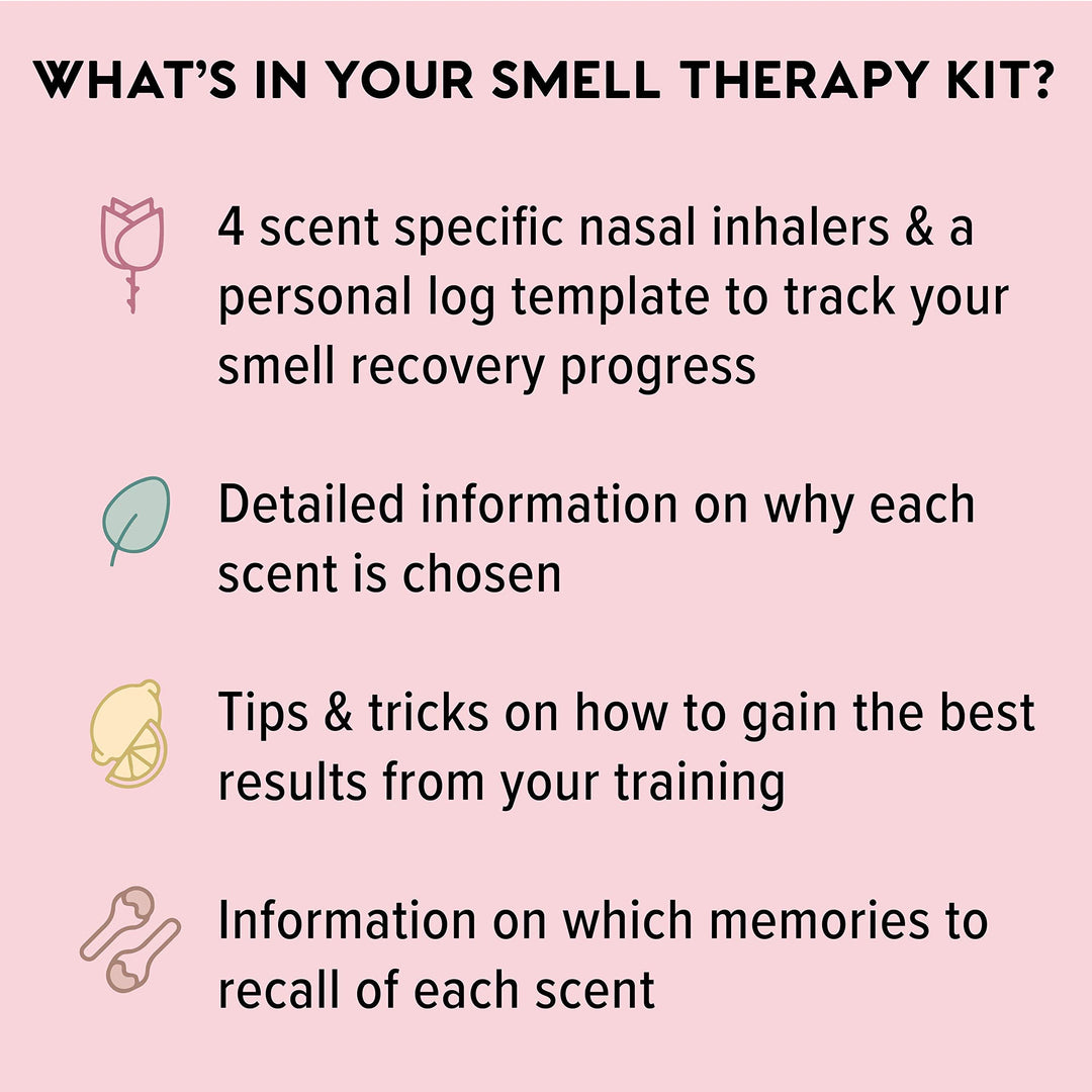Smell Training Kit, Made in USA, 4 Essential Oils, Olfactory Regeneration, Helps Restore Sense of Smell, Natural Therapy for Smell Loss (Phase 1)
