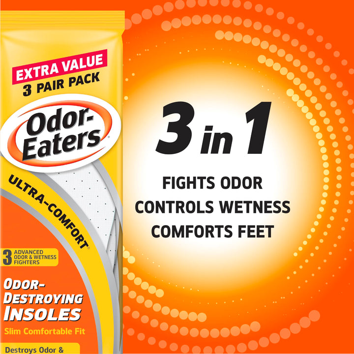 Odor-Eaters Ultra Comfort Odor-Destroying Insoles, One 