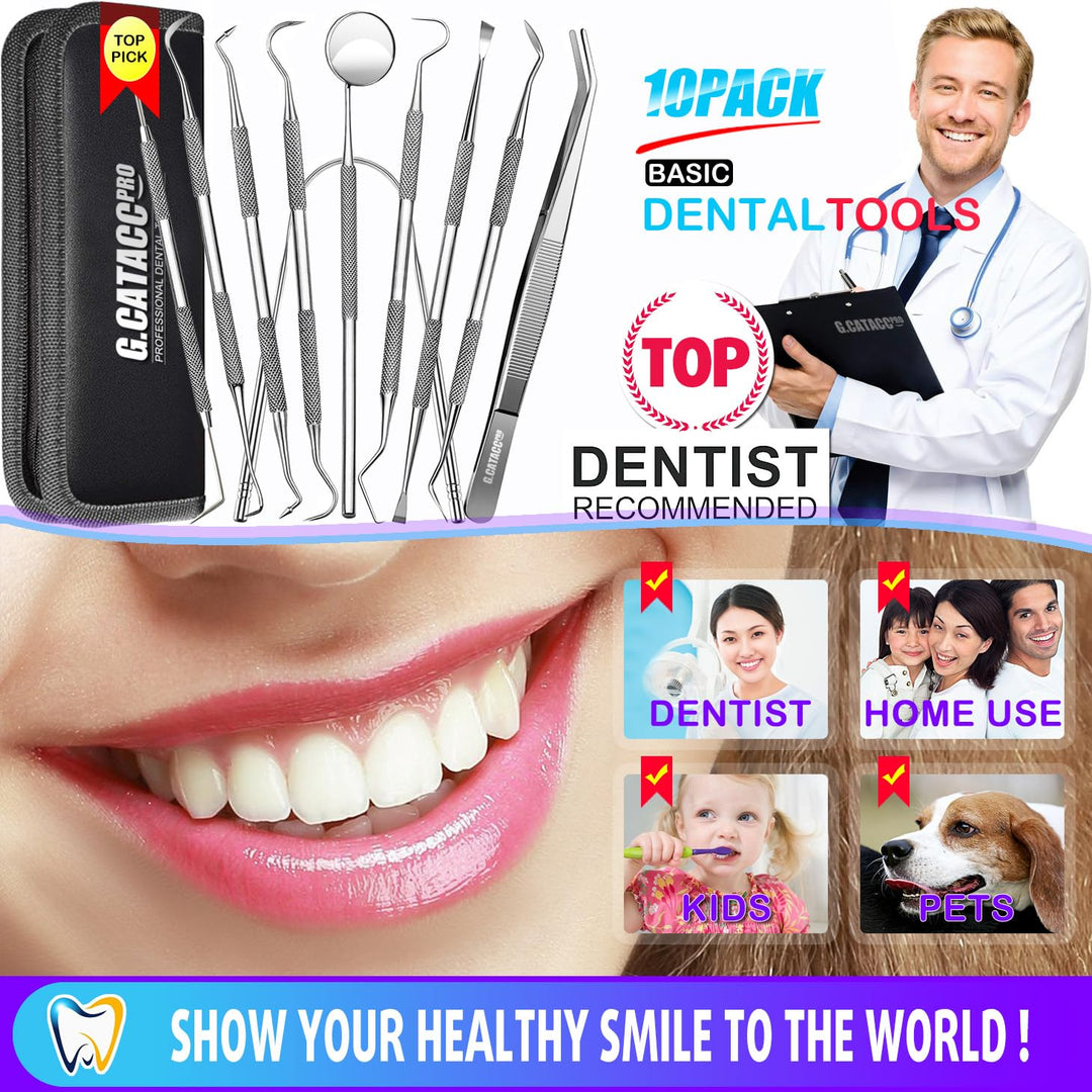 Dental Tools, 10 Pack Teeth Cleaning Tools Professional