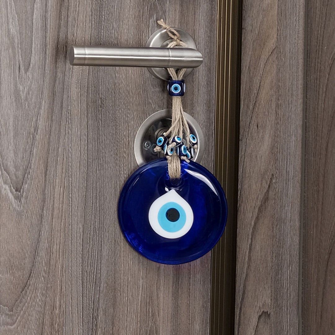 Blue Evil Eye Decor Home Wall Hanging 4 Glass Handmade Turkish Nazar Amulet Good Luck and Protection Charm