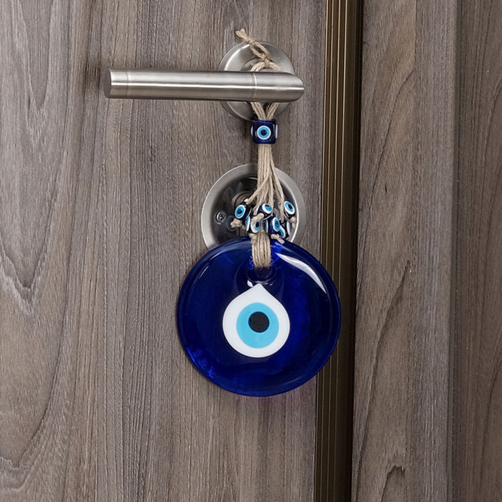 Blue Evil Eye Decor Home Wall Hanging 4 Glass Handmade Turkish Nazar Amulet Good Luck and Protection Charm
