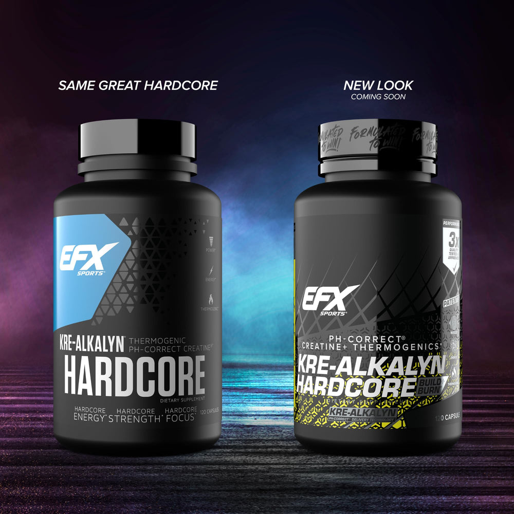 Kre-Alkalyn Hardcore | Thermogenic pH Correct Creatine Monohydrate Pill Supplement | Energy & Strength Pre Workout | 40 Servings, 120 Capsules