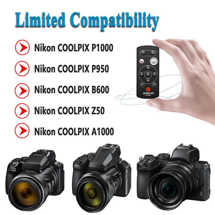 AODELAN for Nikon P1000 Z50 Camera Remote Control P950 