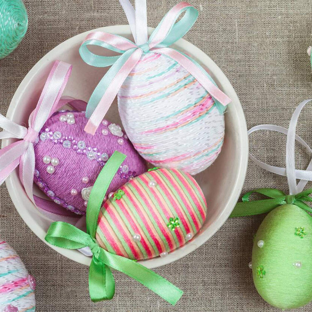 DECORA 7cm Natural White Styrofoam Eggs Craft Egg Foam 