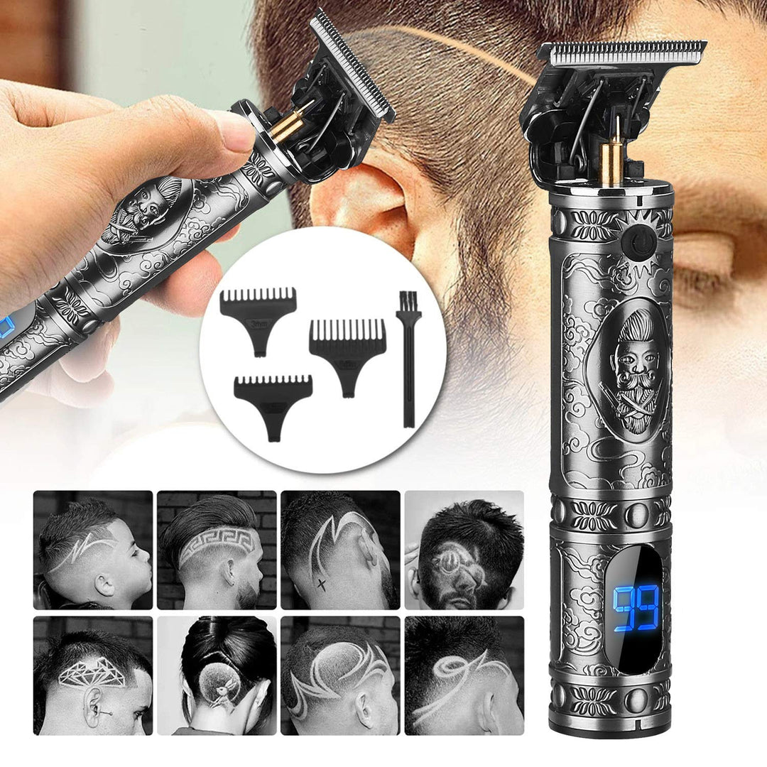 Hair Clippers for Men Hair Trimmer for Barbers,Professional Cordless T Blade Trimmer, Beard Edger Liners,Barber Shavers,Ornate Knight Close-Cutting Hair Machine
