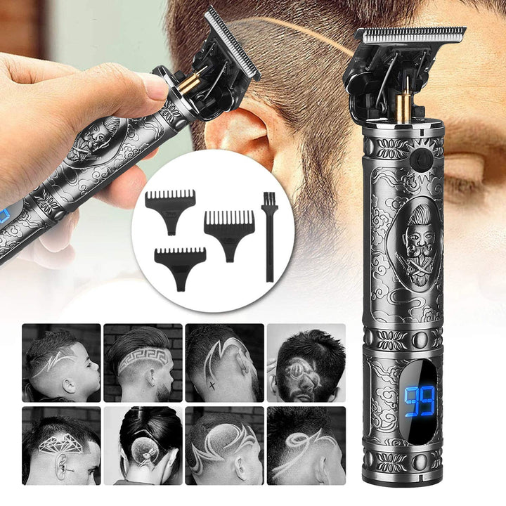 Hair Clippers for Men Hair Trimmer for Barbers,Professional Cordless T Blade Trimmer, Beard Edger Liners,Barber Shavers,Ornate Knight Close-Cutting Hair Machine