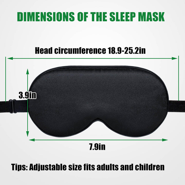 Eye Mask for Sleeping, Adjustable Strap Silk Sleep Blin