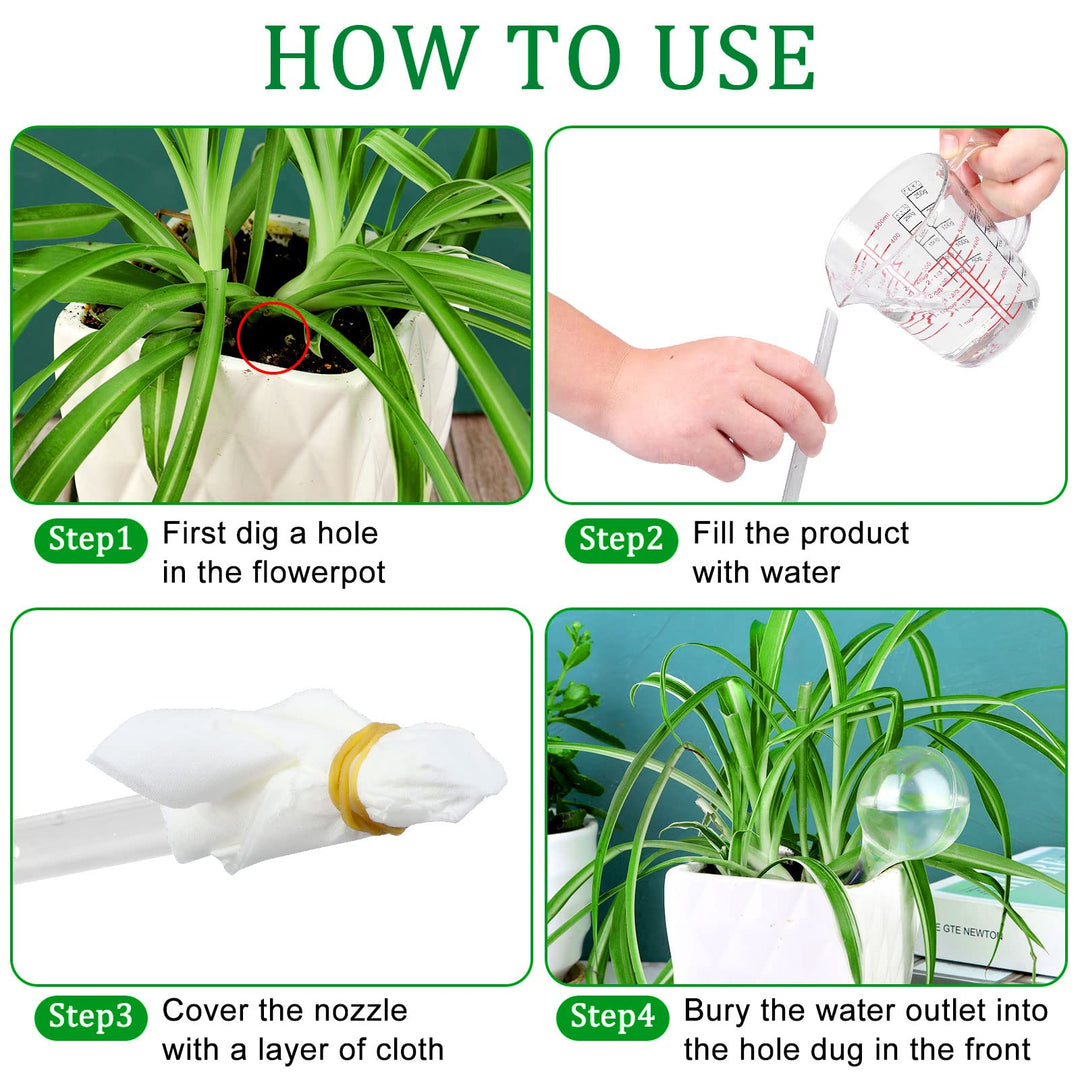 6 Packs Plant Watering Globes Self Watering Bulbs PVC Watering Globes Automatic Plant Watering System Transparent Plant Waterer for Indoor and Outdoor