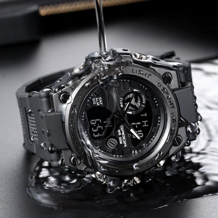 Men&#39;s Military Watch Outdoor Sports Electronic Watch Tactical Army Wristwatch LED Stopwatch Waterproof Digital Analog Watches