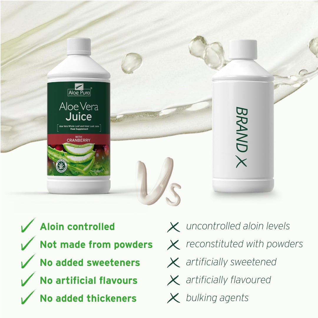 Aloe Vera Juice Max Strength Cranberry 1ltr