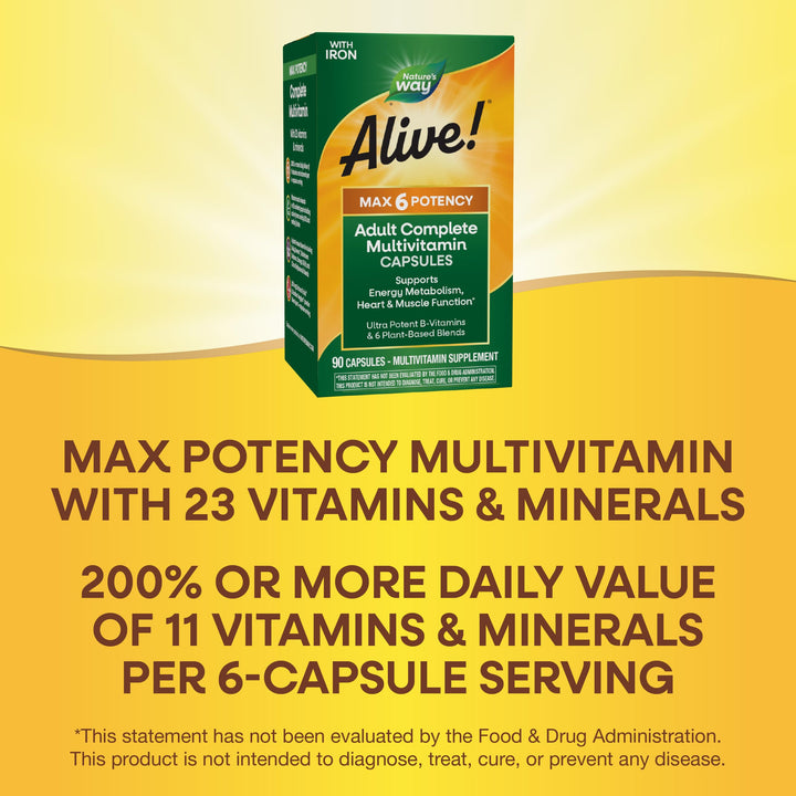 Nature&#39;s Way Alive! Max6 Potency Adult Complete
