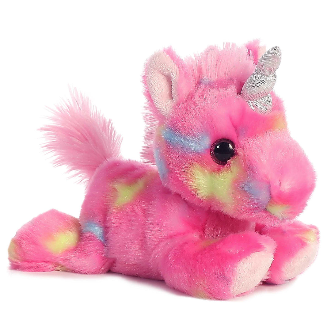 ® Vibrant Bright Fancies™ Jellyroll Unicorn™ Stuffed Animal - Eye-Catching Fun - Delightful Cuddles - Pink 7 Inches
