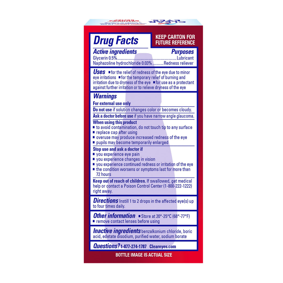 Clear Eyes Maximum Redness Eye Relief Eye Drops, 1 Fl O