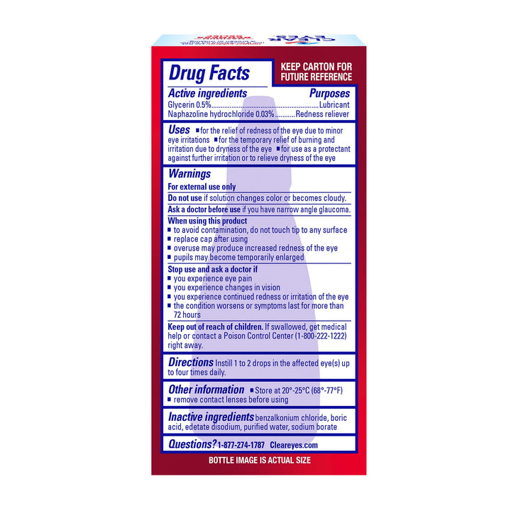 Clear Eyes Maximum Redness Eye Relief Eye Drops, 1 Fl O