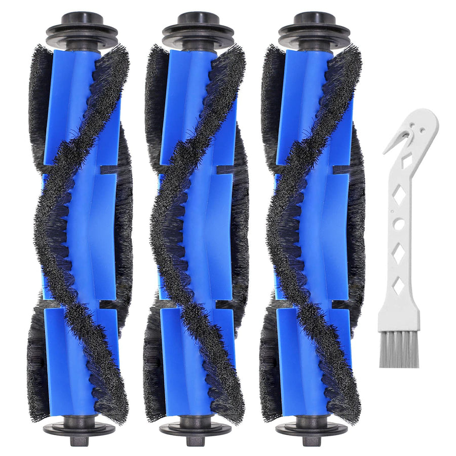 Replacement Parts Rolling Brush Compatible with Eufy RoboVac 11S, 15C, 30, 30C, 12, 35C 15T, 11S MAX, 15C MAX, 30C MAX, G30 Robotic Vacuum Cleaner, 3 Pack Roller Brush with 1 Brush