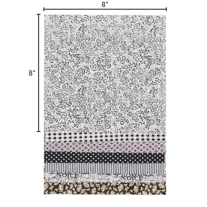 Foraineam 50 Pieces Assorted Cotton Craft Fabric Bundle