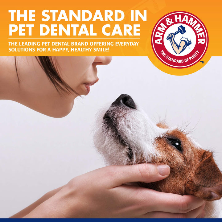 Arm & Hammer for Pets Tartar Control Kit for Dogs Contains Toothpaste, Toothbrush & Fingerbrush Reduces Plaque & Tartar Buildup, 3-Piece Kit, Banana Mint Flavor (Pack of 1)