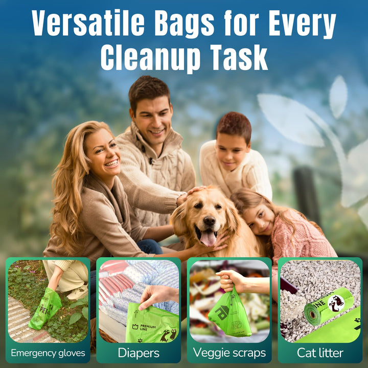 Pet N Pet 720 Counts, Unscented Dog Poop Bags Rolls, 38% Plant Based &amp; 62% PE Poop Bags For Dogs with Dispenser, 48 Rolls Extra Thick Dog Waste Bag, Doggie Poo Bag