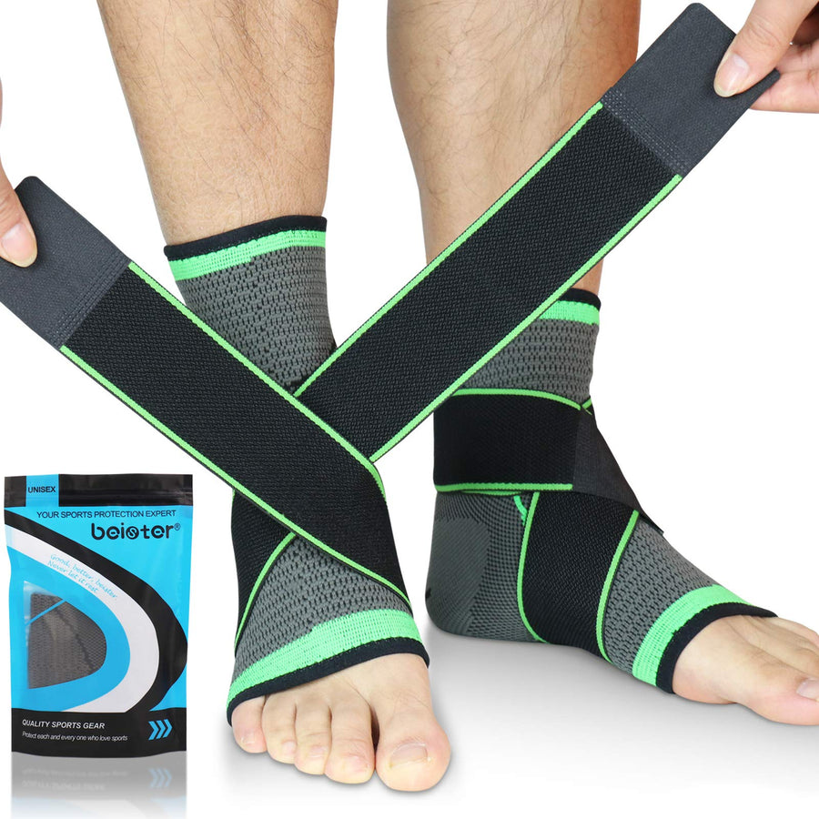 beister 1 Pair Ankle Brace Compression Support Sleeve f