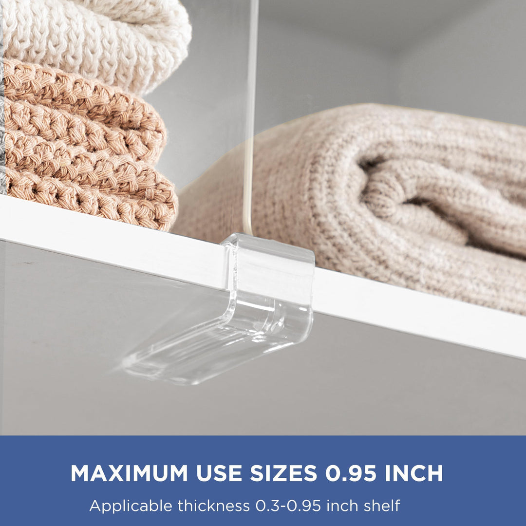 HBlife 6 Pack Closet Organizers and Storage, Clear Shel