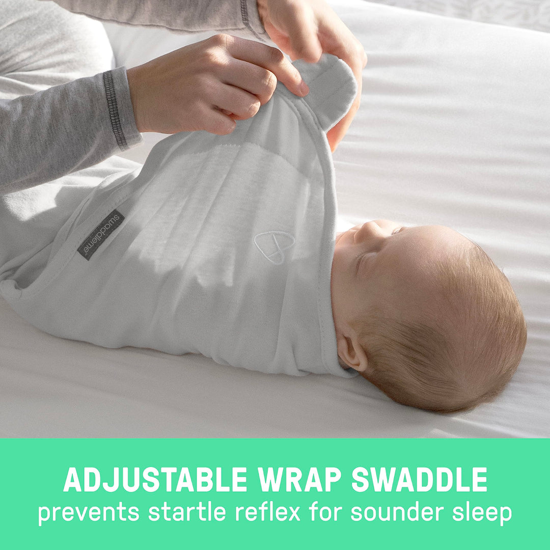 by Ingenuity Original Swaddle, 100% Cotton, Improves Sleep &amp; Calms Startle Reflex, 0-3 Months, 3-Pack - Oh Deer