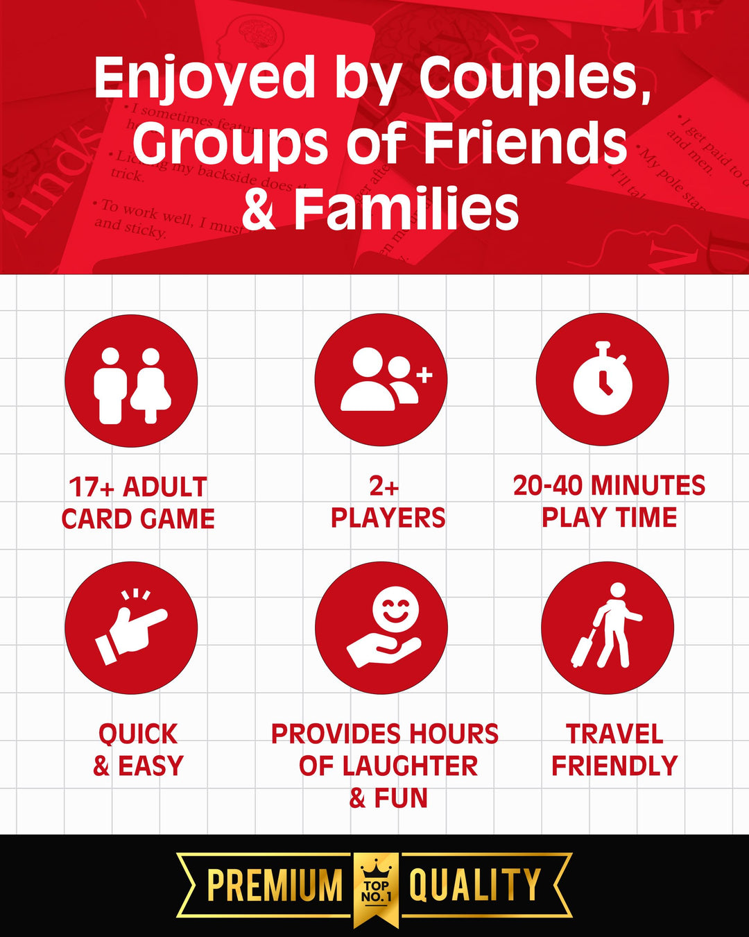 Travel Dirty Minds - Funny Card Games for Adults, Hilarious Party Games for Game Night, Couples Games, Date Night