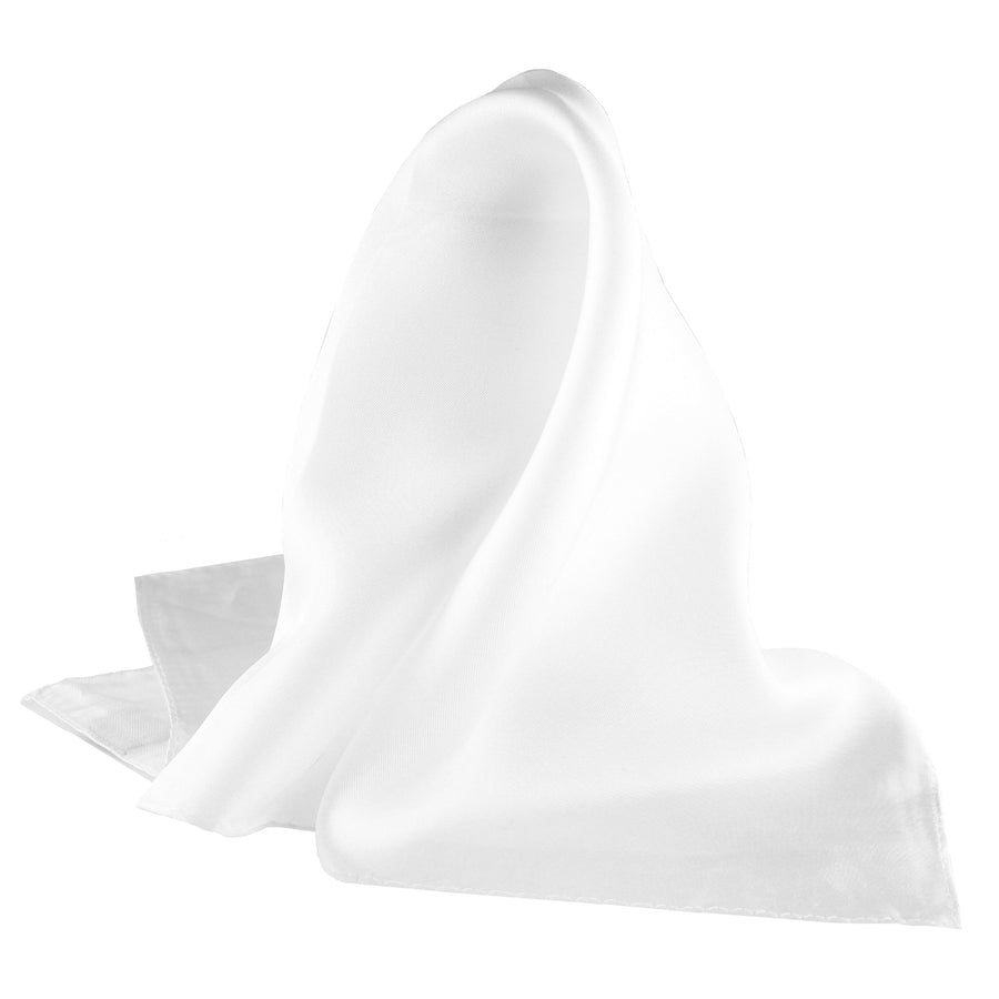 Royal Silk Fine White Silk Twill Pocket Square 100% Sil