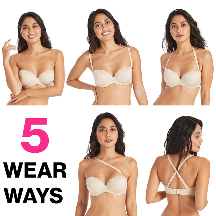 Lilyette by Bali Women&#39;s Tailored Strapless Minimzer Bra, Body Beige, 34D