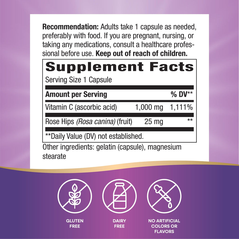Nature's Way Extra Strength** Vitamin C with Rose H