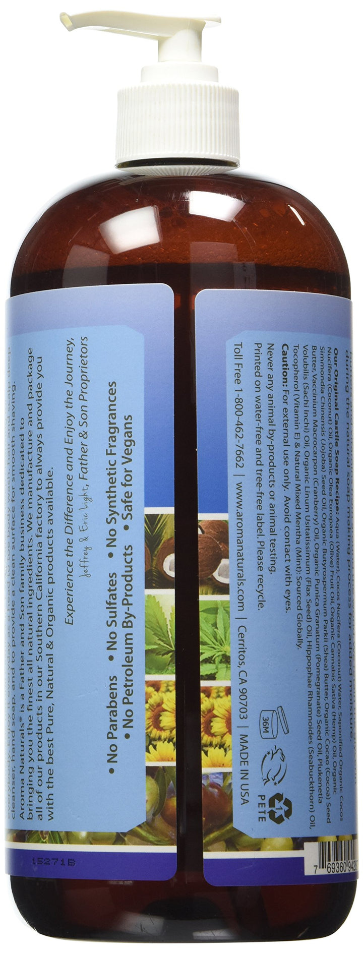 Extraordinary Natural 4-in-1 Castile Liquid Soap, Global Mints, 34 Ounce