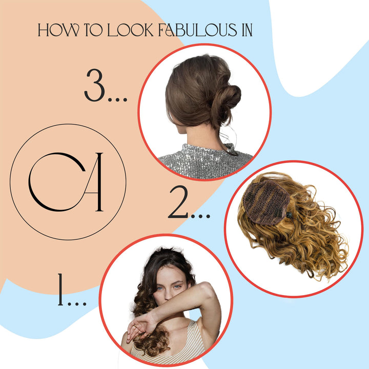 22 Hair Piece Pony Tail Extension Draw String Very Long &amp; Voluminous Curled Wavy Heat-Resisting (blonde mix #27T613(PH10))