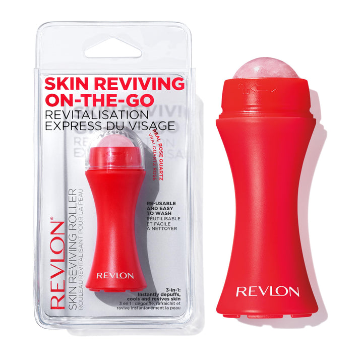 Revlon Skin Reviving Roller with Rose Quartz for All-Day Facial Reviving &amp; Brightening, Compact &amp; Reusable, Gentle on Skin, 1 count