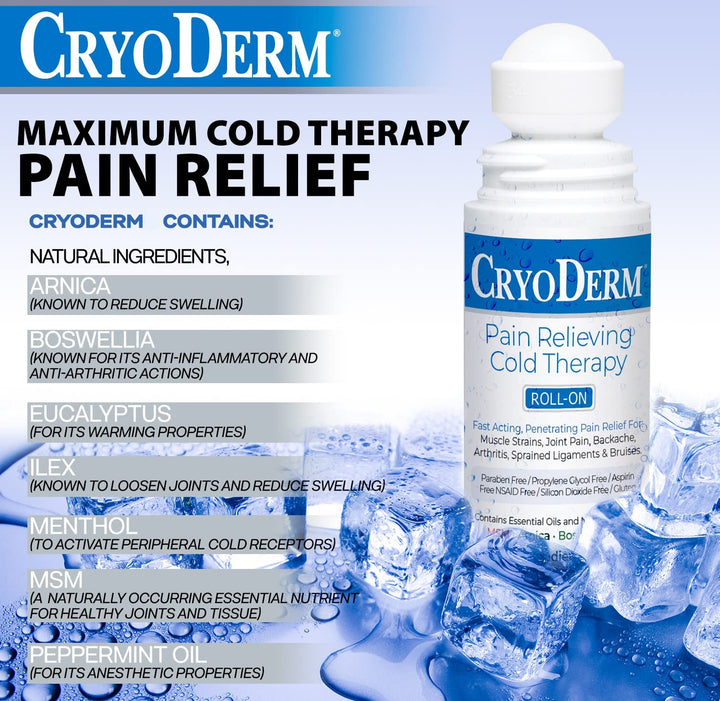 CryoDerm Cold Therapy 3 oz Roll On