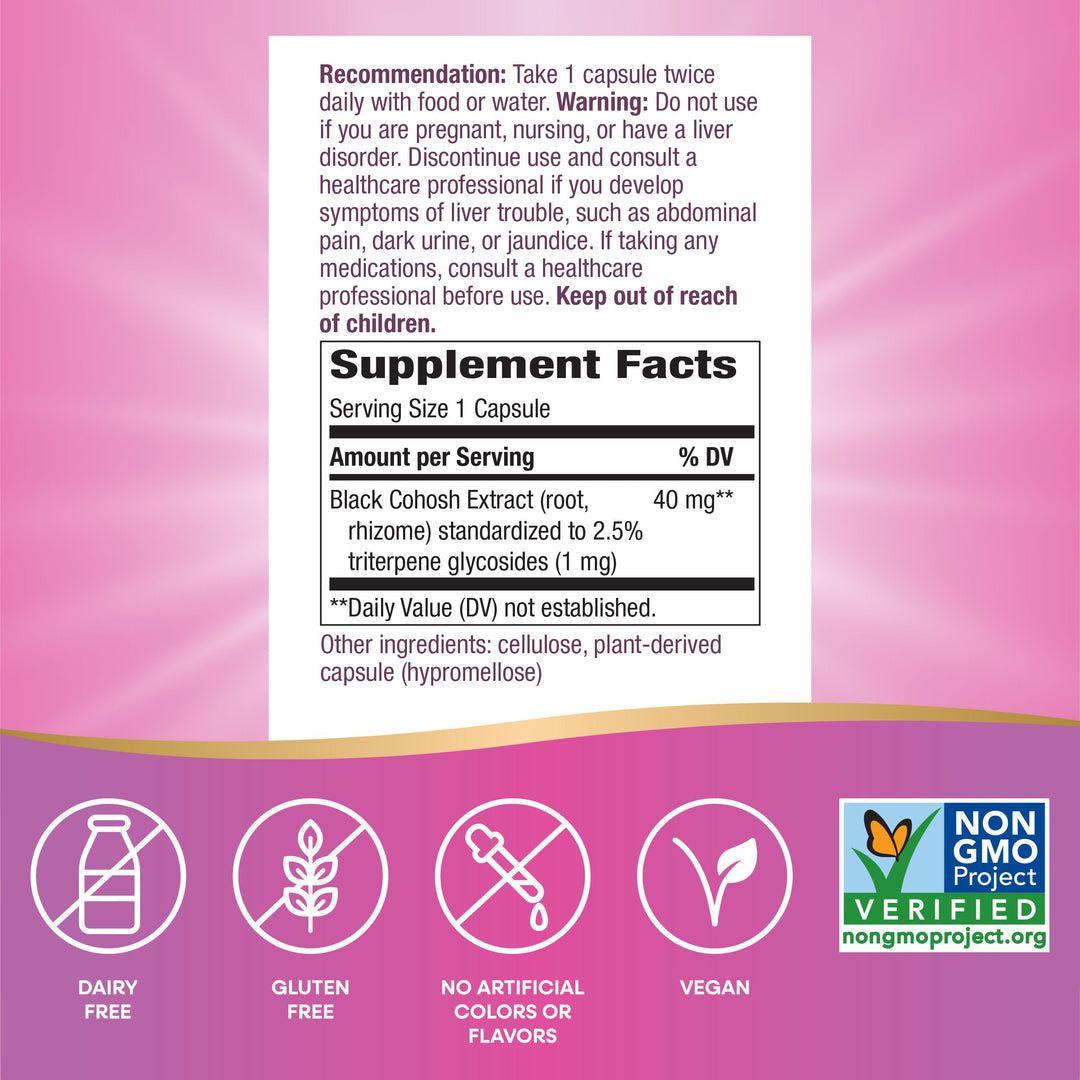 Nature&#39;s Way Premium Black Cohosh, Menopause Su