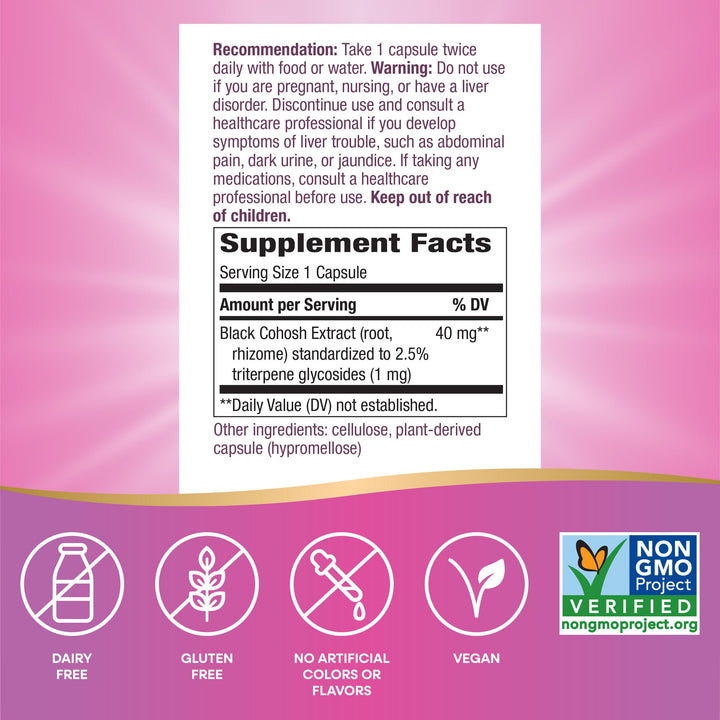 Nature&#39;s Way Premium Black Cohosh, Menopause Su