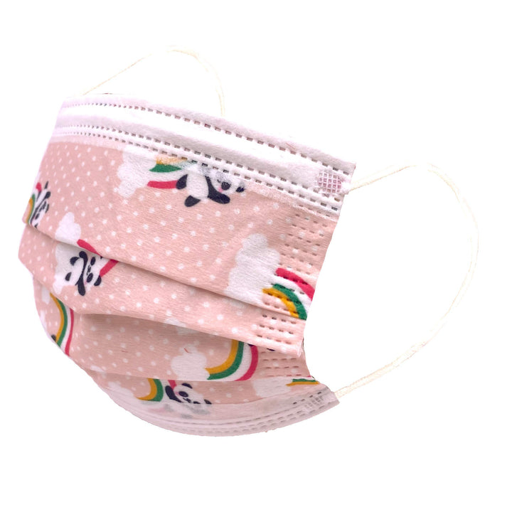 Children 3-Ply Disposable Face Masks Daily Use (Pink Panda, 50 pcs)