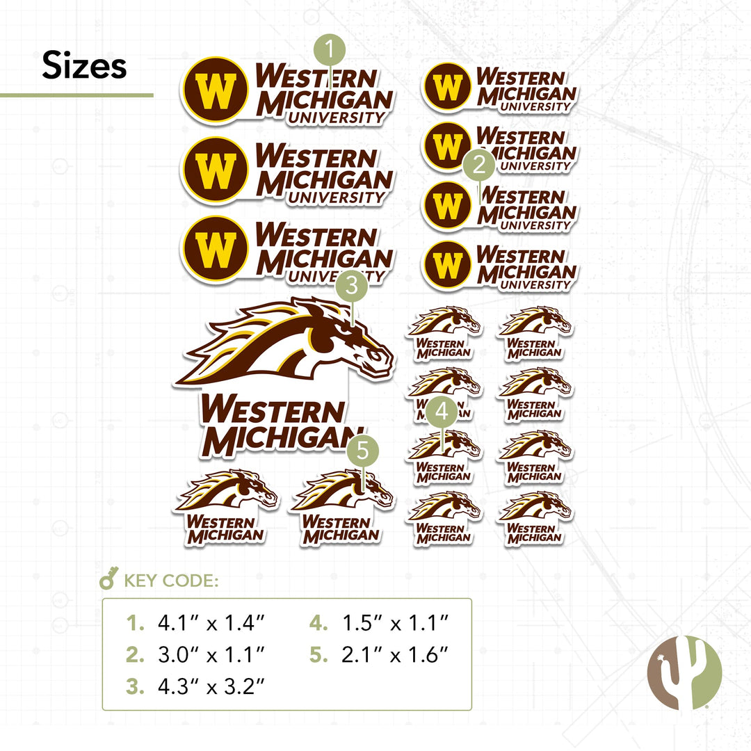 Desert Cactus Western Michigan University Sticker Bronc