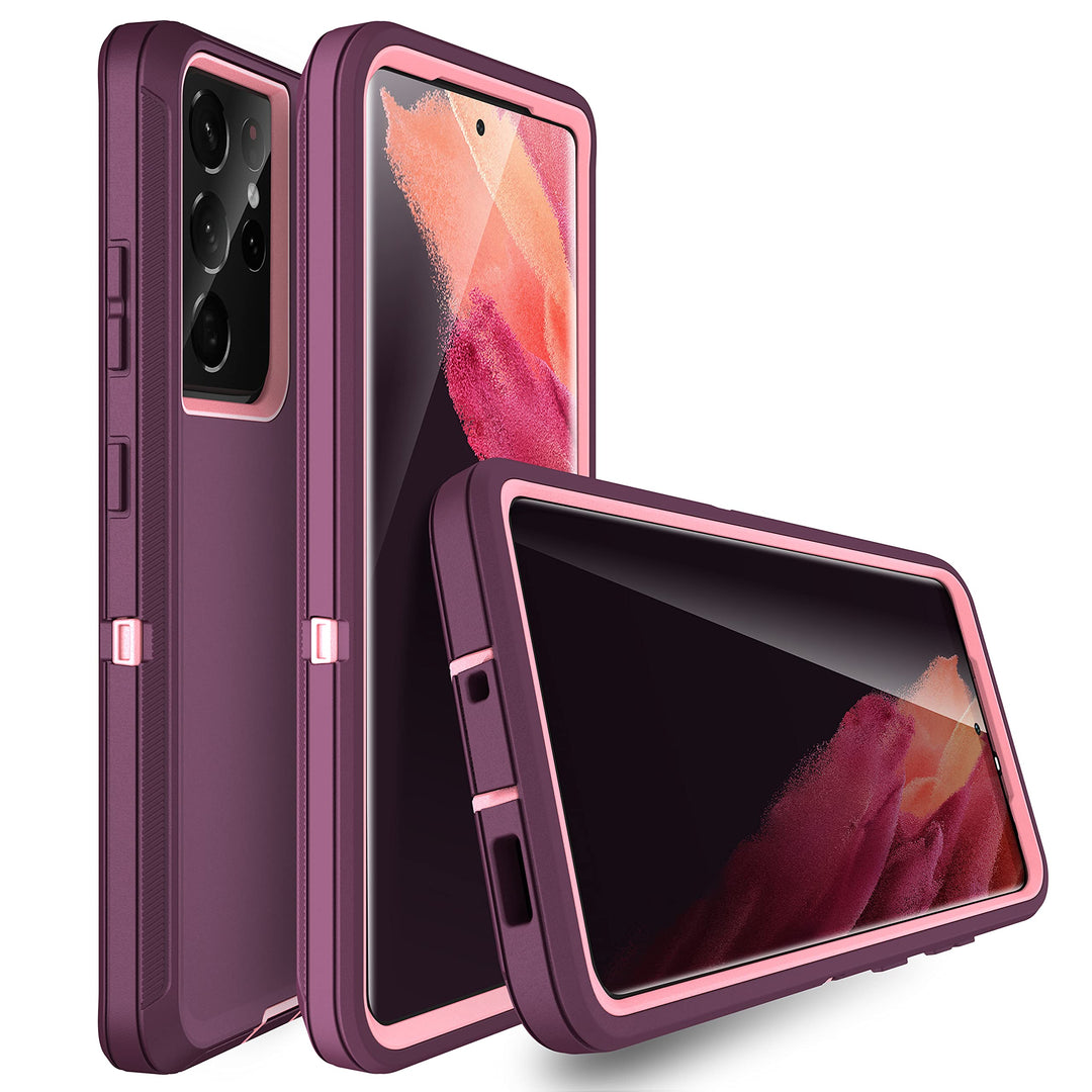 MXX Case Compatible with Galaxy S21 Ultra, 3-Layer Supe