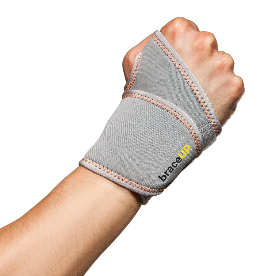 Silver : BraceUP Adjustable Wrist Support, One Size Adj