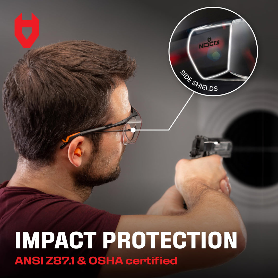 Safety Glasses Over Eyeglasses with Anti Scratch Lenses - 100% UV Protective Eyewear Over Glasses - ANSI Z87 &amp; OSHA Certified Lab Safety Goggles Over Glasses or Over Glasses Safety Glasses