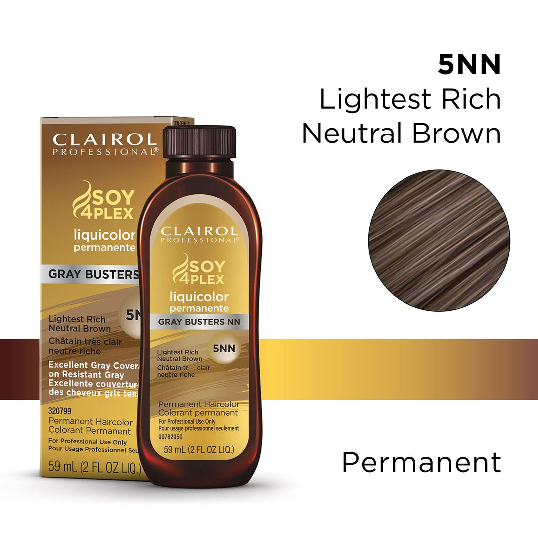Permanent Liquicolor for Hair, 5nn Lightest Neutral Brown, 2 oz.