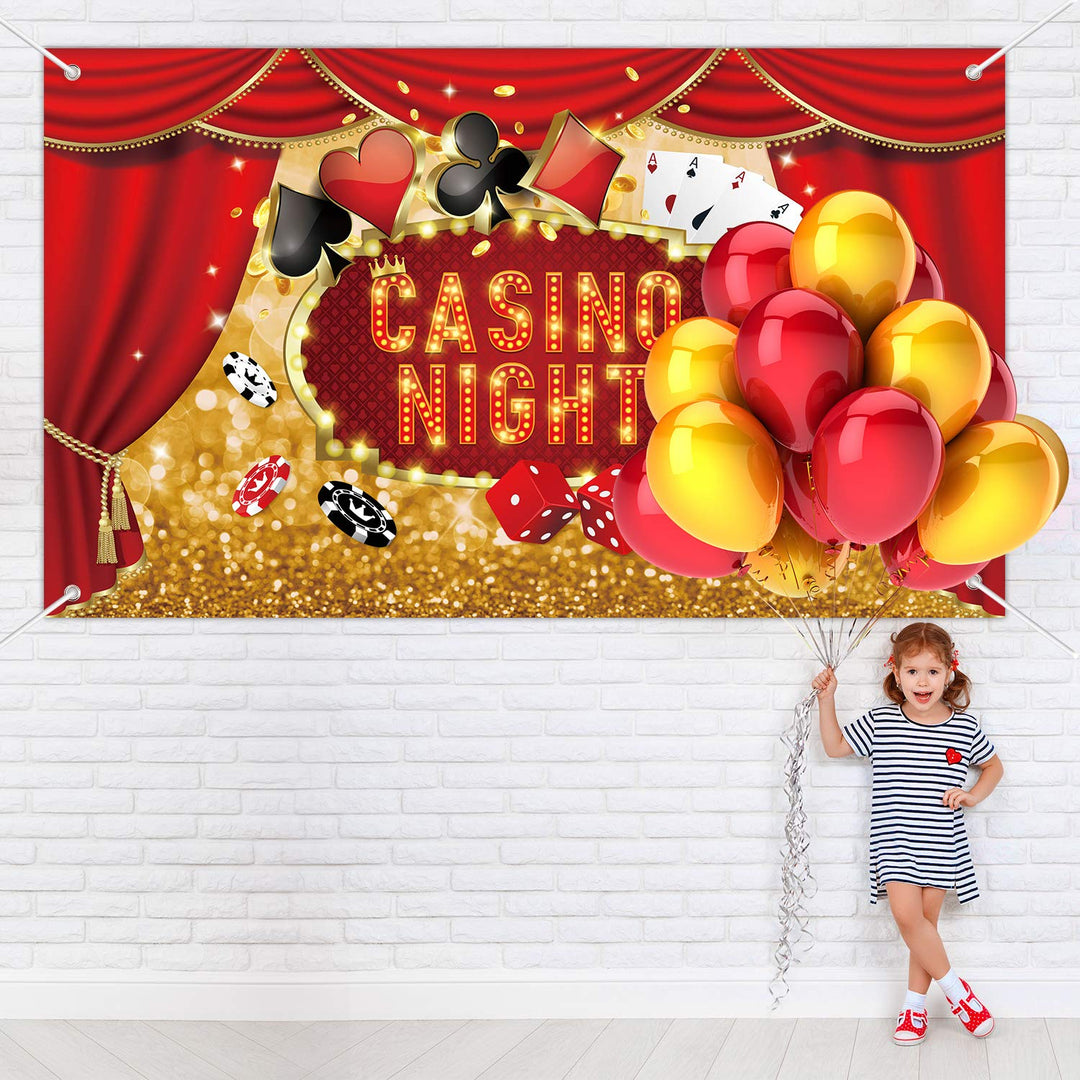 Casino Night Theme Party Decorations Backdrop Las Vegas