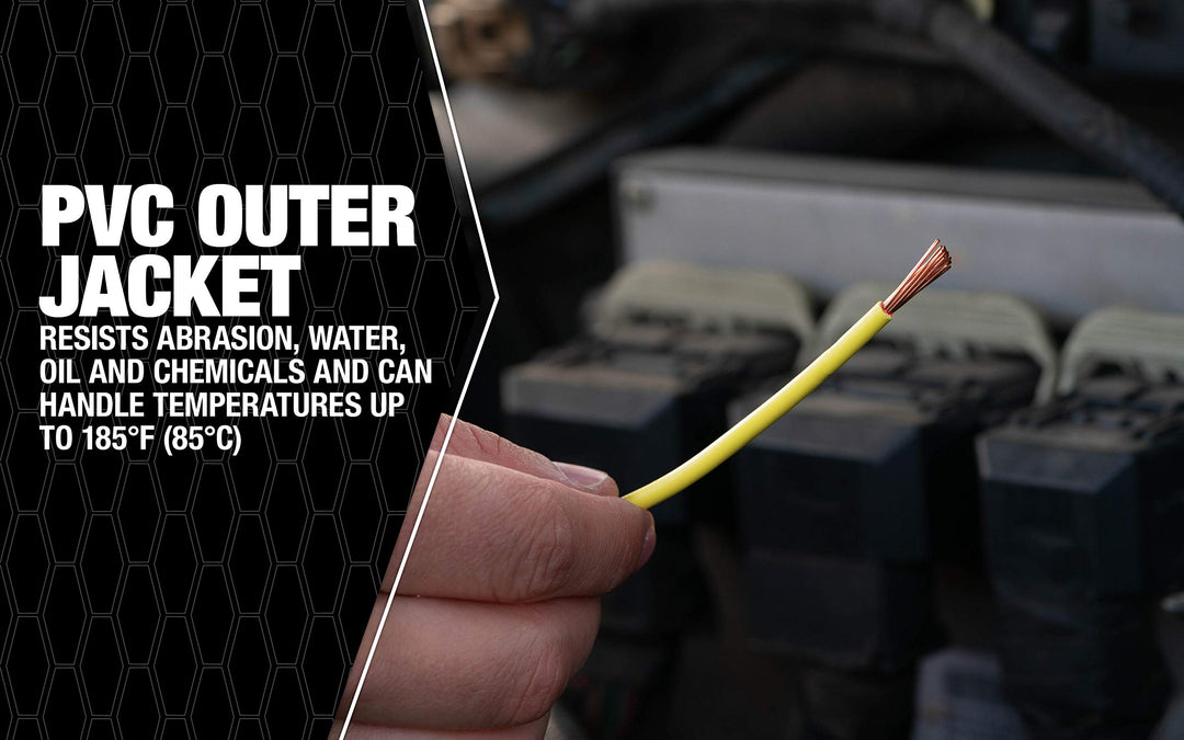 55671723 Primary Wire, 12-Gauge Bulk Spool, 100-Feet, Yellow