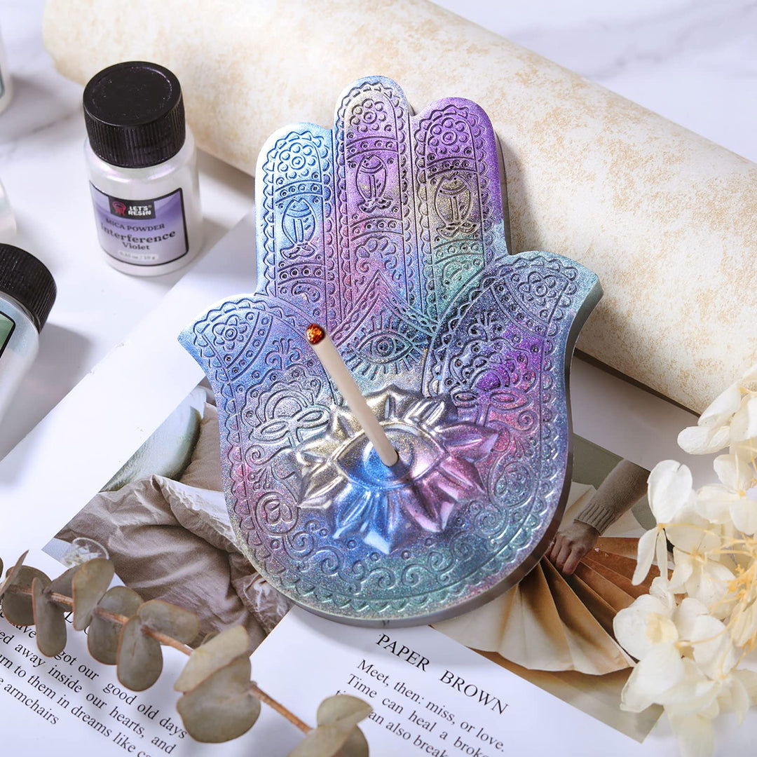 LET&#39;S RESIN Resin Mica Powder, 6 Colors Interference Mica Powder for Epoxy Resin, Spirit Pearl Pigment Powder for Resin, Paint, Slime, Art